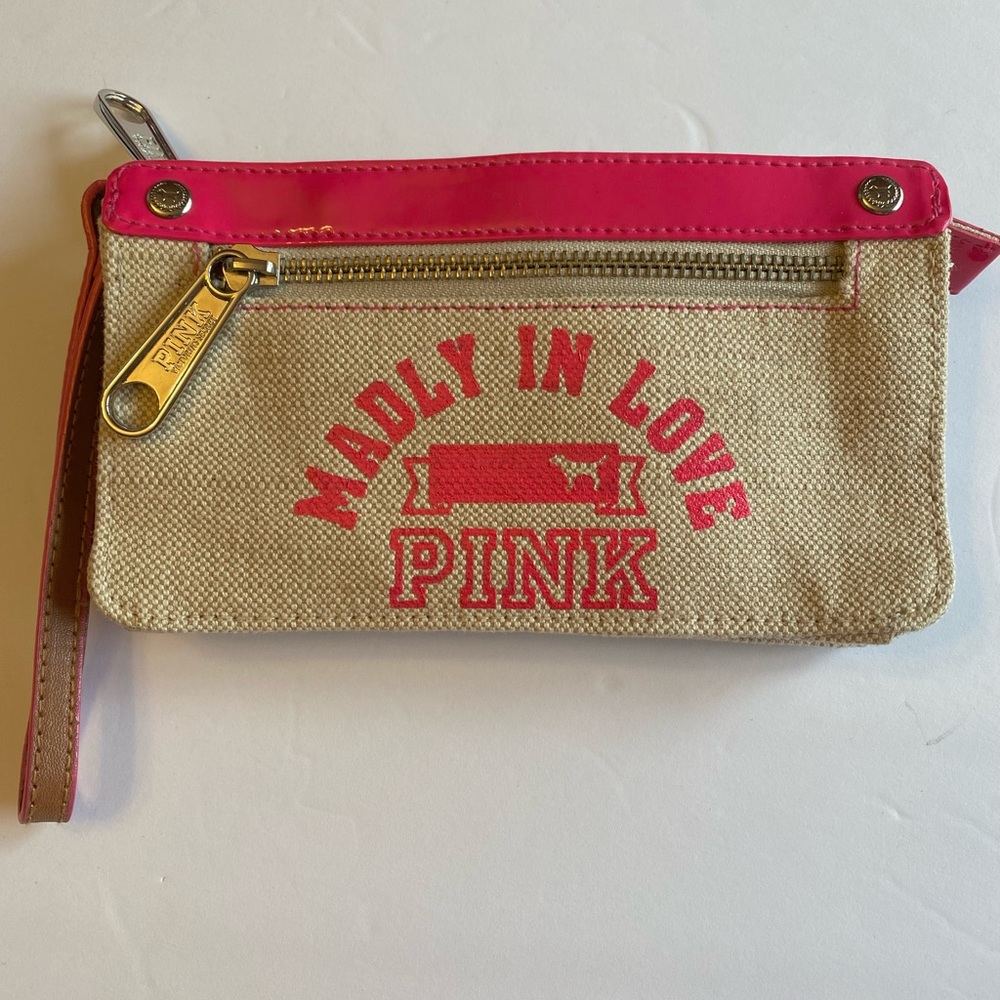 NEW Pink 2008 vintage “Madly in Love” wristlet